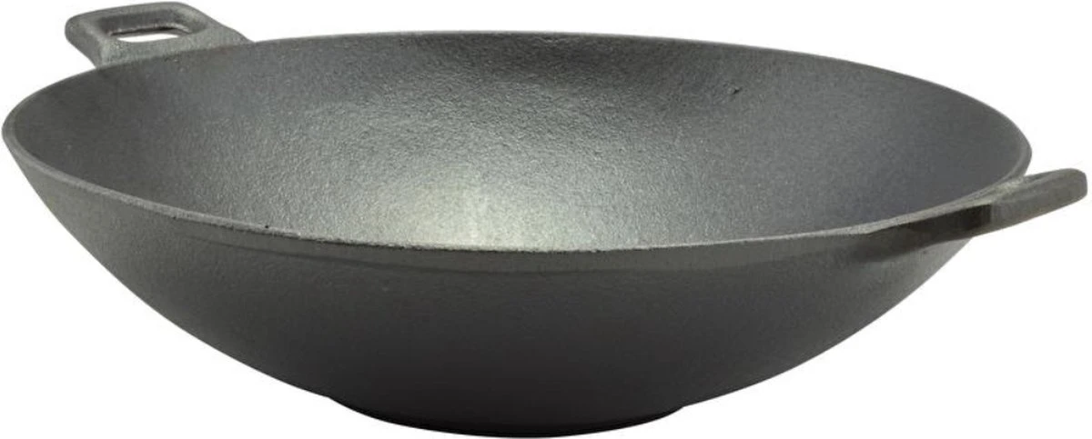 Cast Iron Wokpan / Wadjan Gietijzer - ø 31 Cm - Zonder Anti-aanbaklaag 5 Cast Iron Wokpan / Wadjan Gietijzer - ø 31 Cm - Zonder Anti-aanbaklaag - Afbeelding 5