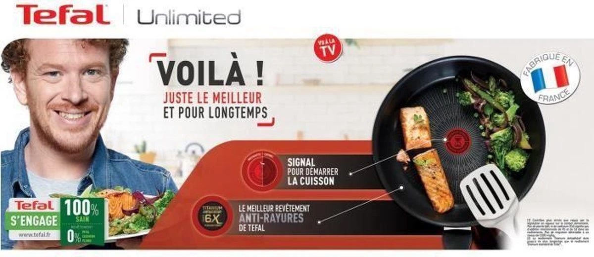 Tefal Unlimited + Induction Hoogwaardig Titanium Koekenpan - 28 Cm 6 Tefal Unlimited + Induction Hoogwaardig Titanium Koekenpan - 28 Cm - Afbeelding 6