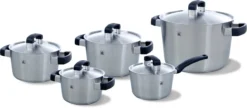 BK Conical Cool Pannenset - 5-delig - RVS - Geschikt Voor Alle Warmtebronnen -Huis Keuken 1200x525