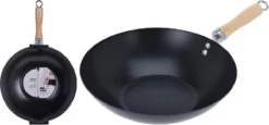 Excellent Houseware Wok Ø30cm Non Stick Zwart Houten Handvat 30 Cm - Pan - Koken - Eten - Keuken -Huis Keuken 1200x560 2