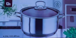 KOOPMAN Roestvrijstalen Pan 4,5 Liter - Met Glazen Deksel 9 KOOPMAN Roestvrijstalen Pan 4,5 Liter - Met Glazen Deksel -Huis Keuken 1200x606 1