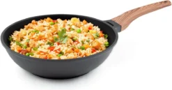 Rosmarino Black Line - Wokpan - Ø30cm - 100% PFAS & PFOA Vrij - Gegoten Aluminium - Non-stick Minerale Coating - Ergonomische Handgreep - Geschikt Voor Alle Warmtebronnen & Vaatwasser -Huis Keuken 1200x628