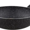 Granite Stone Wokpan - Ø 28cm– PFOA-vrij – Aluminium – Drielaag Coating – 3-laags Antiaanbaklaag – Elegant – Koken – Wokken – Gourmetten – Cadeau- Keuken – Gas – Elektrisch - Keramisch En Inductie – Wok Pan
