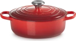 Le Creuset - Gietijzeren - Lage Braadpan - 24cm - Kersenrood -Huis Keuken 1200x653 1