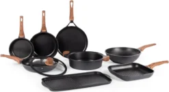 Rosmarino Black Line - Wokpan - Ø30cm - 100% PFAS & PFOA Vrij - Gegoten Aluminium - Non-stick Minerale Coating - Ergonomische Handgreep - Geschikt Voor Alle Warmtebronnen & Vaatwasser -Huis Keuken 1200x654