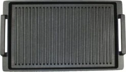 Eurolux Grillplaat Met Grepen - 41 X 24 X 2.5 Cm - Zwart - Aluminium - Geschikt Voor Alle Warmtebronnen -Huis Keuken 1200x689 3