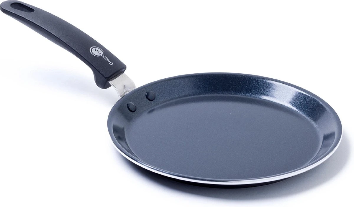 GreenPan Essentials Pannenkoekenpan 24cm - Zwart - Inductie - PFAS-vrij 1 GreenPan Essentials Pannenkoekenpan 24cm - Zwart - Inductie - PFAS-vrij