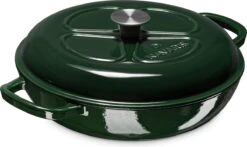 Navaris Gietijzeren Stoofpan Met Deksel- 3,5 Liter Gietijzeren Ovenschaal Van Email - Geschikt Voor Alle Warmtebronnen - Groen -Huis Keuken 1200x716 1