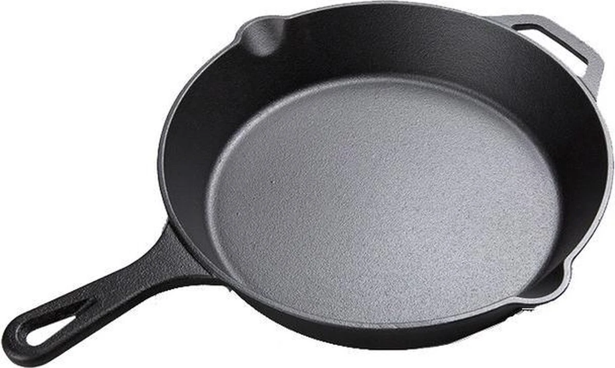 Koock Amsterdam® Skillet Gietijzer - Koekenpan - Geschikt Voor Alle Warmtebronnen Incl. BBQ En Inductie 9 Koock Amsterdam® Skillet Gietijzer - Koekenpan - Geschikt Voor Alle Warmtebronnen Incl. BBQ En Inductie - Afbeelding 9