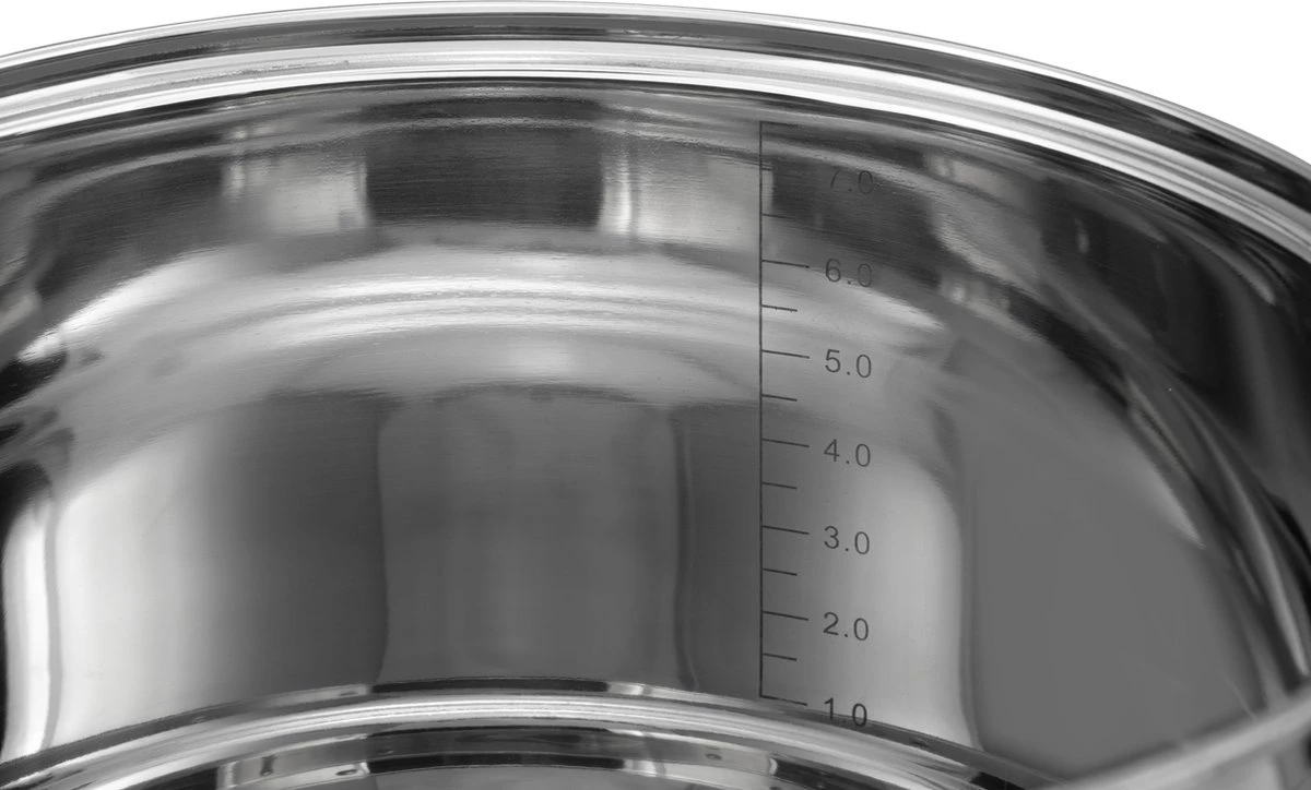 Edënbërg Classic Line - RVS Luxe Pannenset 12 Delig - Voorzien Van 9-Laags Bodem! 4 Edënbërg Classic Line - RVS Luxe Pannenset 12 Delig - Voorzien Van 9-Laags Bodem! - Afbeelding 4