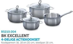 BK Excellent Pannenset - 4-delig - RVS - Inductie 28 BK Excellent Pannenset - 4-delig - RVS - Inductie -Huis Keuken 1200x730