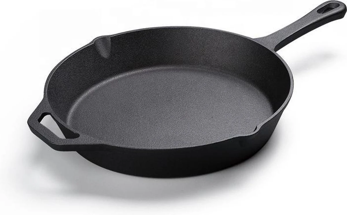 Koock Amsterdam® Skillet Gietijzer - Koekenpan - Geschikt Voor Alle Warmtebronnen Incl. BBQ En Inductie 1 Koock Amsterdam® Skillet Gietijzer - Koekenpan - Geschikt Voor Alle Warmtebronnen Incl. BBQ En Inductie