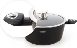 Edënbërg Black Line - 15-delige Luxe Pannenset Van Gesmeed Aluminium -Huis Keuken 1200x753