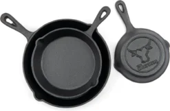 Gietijzeren Pannenset - Cast Iron Skillets - BBQ Skilletset -Huis Keuken 1200x786