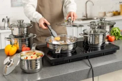 Swiss Pro + Pannenset - 12 Delig - RVS - Roestvrijstalen Kookgerei 18/10 -Huis Keuken 1200x799 2