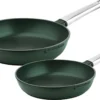 Westinghouse Pannenset - Performance Series Koekenpan 24cm + Koekenpan 28cm - Groen - Koekenpannenset 2-delig - Geschikt Voor Alle Warmtebronnen Inclusief Inductie