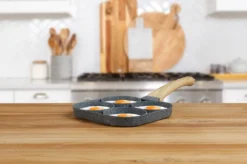 Magnani - Eierpan - 4 Bakplaten Van ⌀ 8 Cm - Voor Gas- En Elektrische Kookplaten - Aluminium - Houten Handvat - 38 X 18.7 X 2 Cm -Huis Keuken 1200x799 81