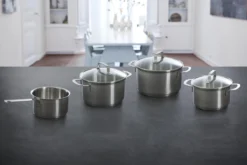 BK Bistro Pannenset - 4-delig - RVS - Glazen Deksel - Inductie -Huis Keuken 1200x800 15