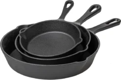 Blackwell Koekenpannenset - Gietijzer - ø 16, 20 En 25 Cm - Zonder Anti-aanbaklaag