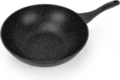 Royal Swiss WK30 - Wokpan - Ø 30 Cm - Marmeren Coating - Inductie - Met Glazen Deksel - PFAS-vrijs - Zwart -Huis Keuken 1200x801 4