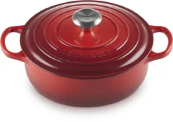 Le Creuset - Gietijzeren - Lage Braadpan - 24cm - Kersenrood -Huis Keuken 1200x843 2