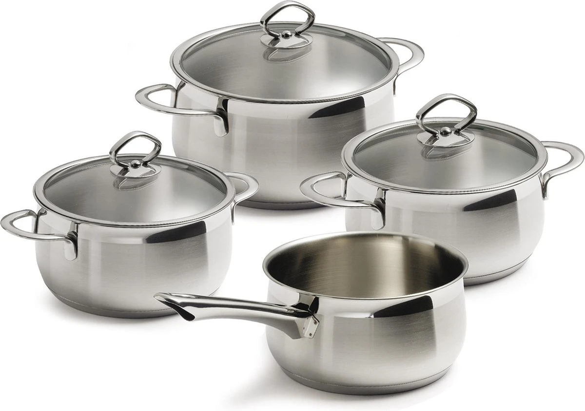 BK Excellent Pannenset - 4-delig - RVS - Inductie 1 BK Excellent Pannenset - 4-delig - RVS - Inductie