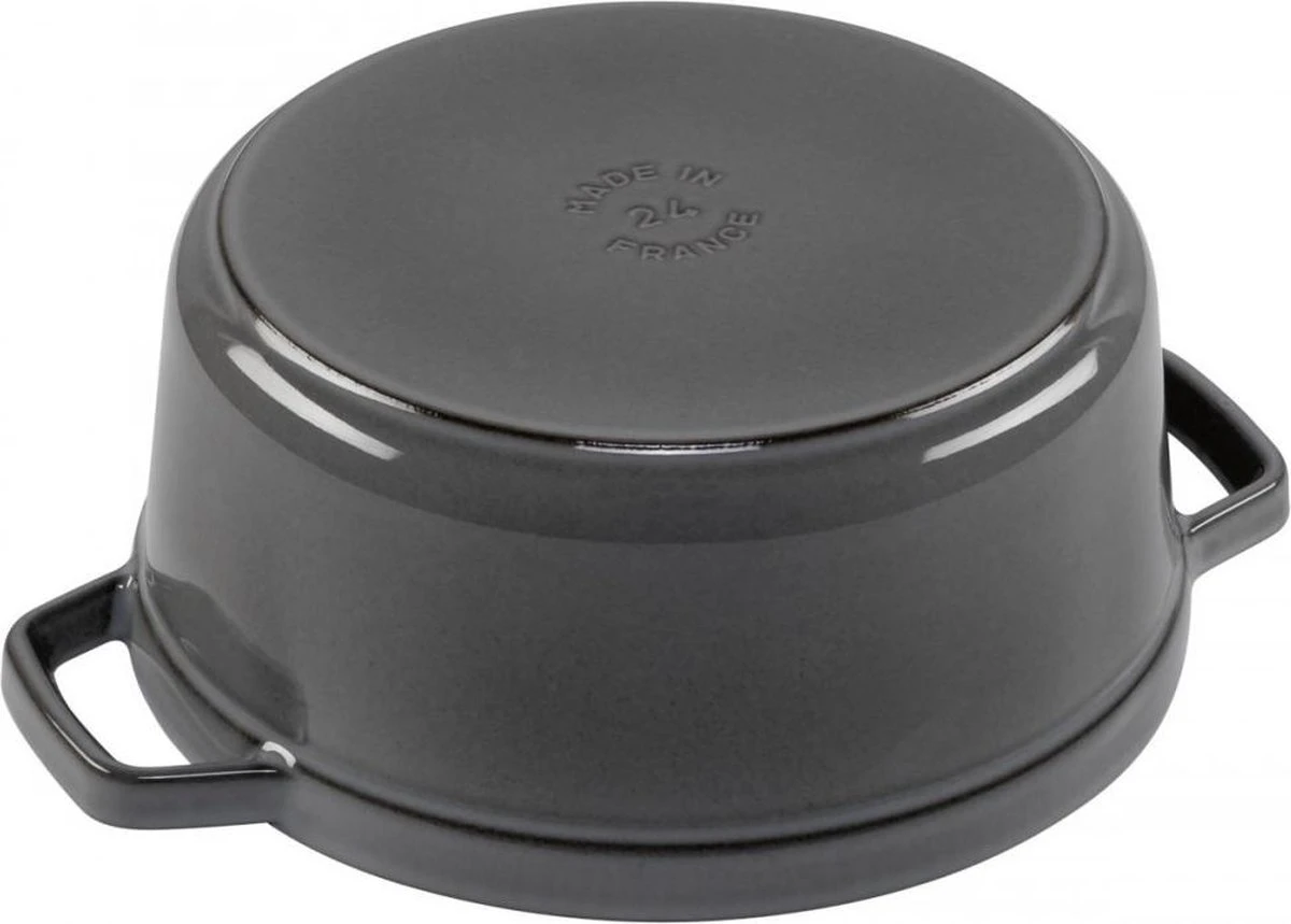 Staub Cocotte - Rond - 24 Cm - Grafietgrijs 3 Staub Cocotte - Rond - 24 Cm - Grafietgrijs - Afbeelding 3