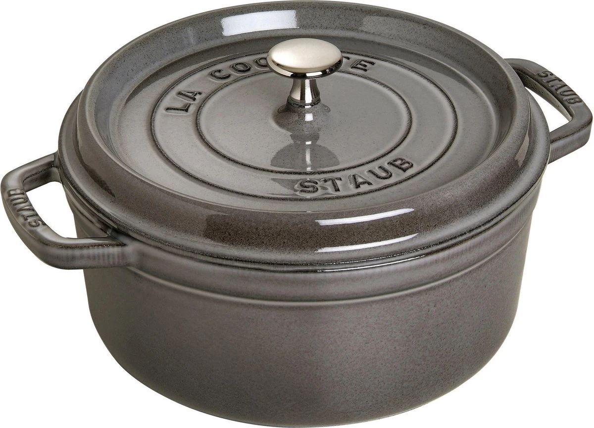 Staub Cocotte - Rond - 24 Cm - Grafietgrijs 5 Staub Cocotte - Rond - 24 Cm - Grafietgrijs - Afbeelding 5