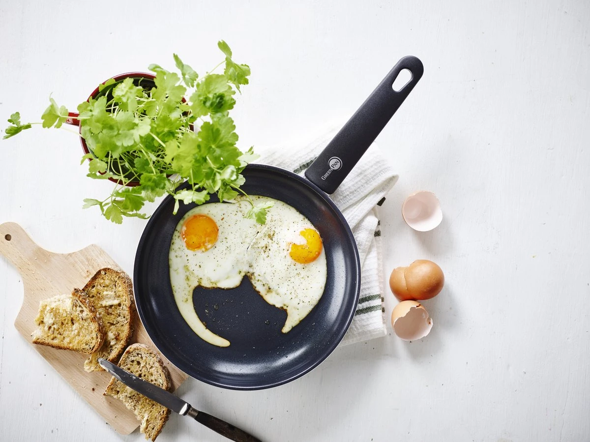 GreenPan Cambridge Koekenpannenset Ø 20cm + Ø 28cm - Zwart - Inductie - PFAS-vrij 2 GreenPan Cambridge Koekenpannenset Ø 20cm + Ø 28cm - Zwart - Inductie - PFAS-vrij - Afbeelding 2