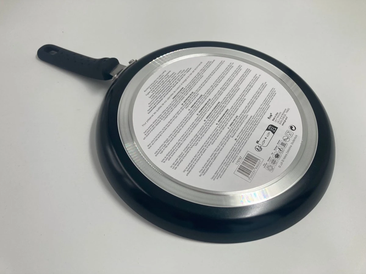 Zwarte Crêpe Pan 26 Centimeter Aluminium Inductiepan - Zwarte Pannenkoekenpan - Pan Met Steel 4 Zwarte Crêpe Pan 26 Centimeter Aluminium Inductiepan - Zwarte Pannenkoekenpan - Pan Met Steel - Afbeelding 4