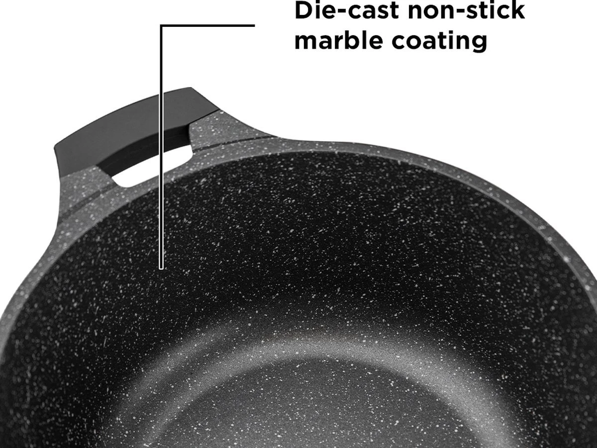 Herenthal Inductie Pannenset - Luxe 10-delige Koekenpanset - Voor Alle Warmtebronnen - Met Glazen Deksels En Koudgrepen - Zwart 3 Herenthal Inductie Pannenset - Luxe 10-delige Koekenpanset - Voor Alle Warmtebronnen - Met Glazen Deksels En Koudgrepen - Zwart - Afbeelding 3