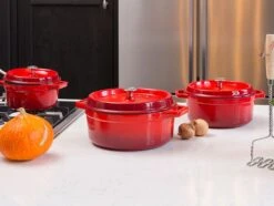 Sola Braadpan Gietijzer - Ø 28 Cm - Oranje/Rood - Gietijzer - Extra Zware Bodem -Huis Keuken 1200x905 12