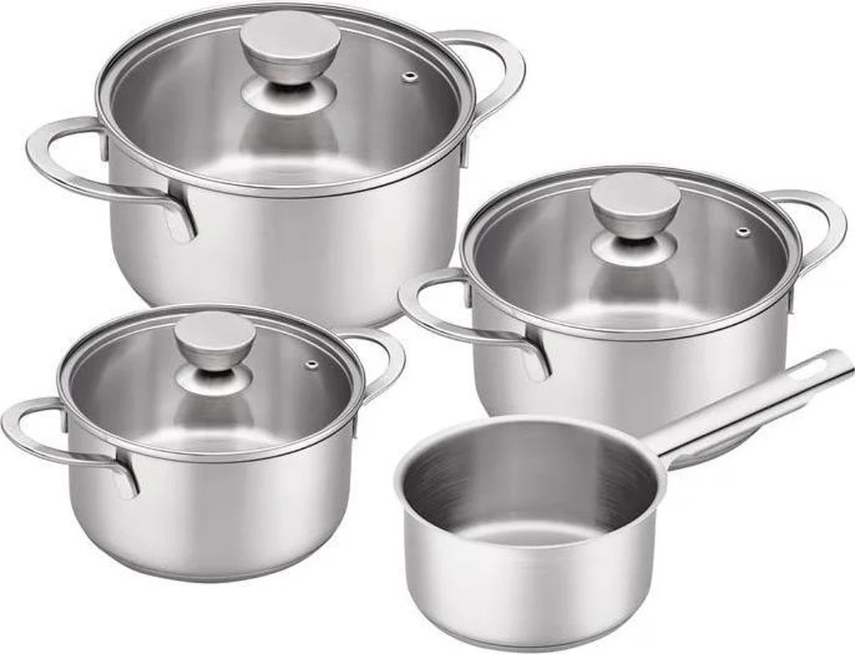 Brabantia Futura Kookpannenset - 4 Delig - RVS 1 Brabantia Futura Kookpannenset - 4 Delig - RVS