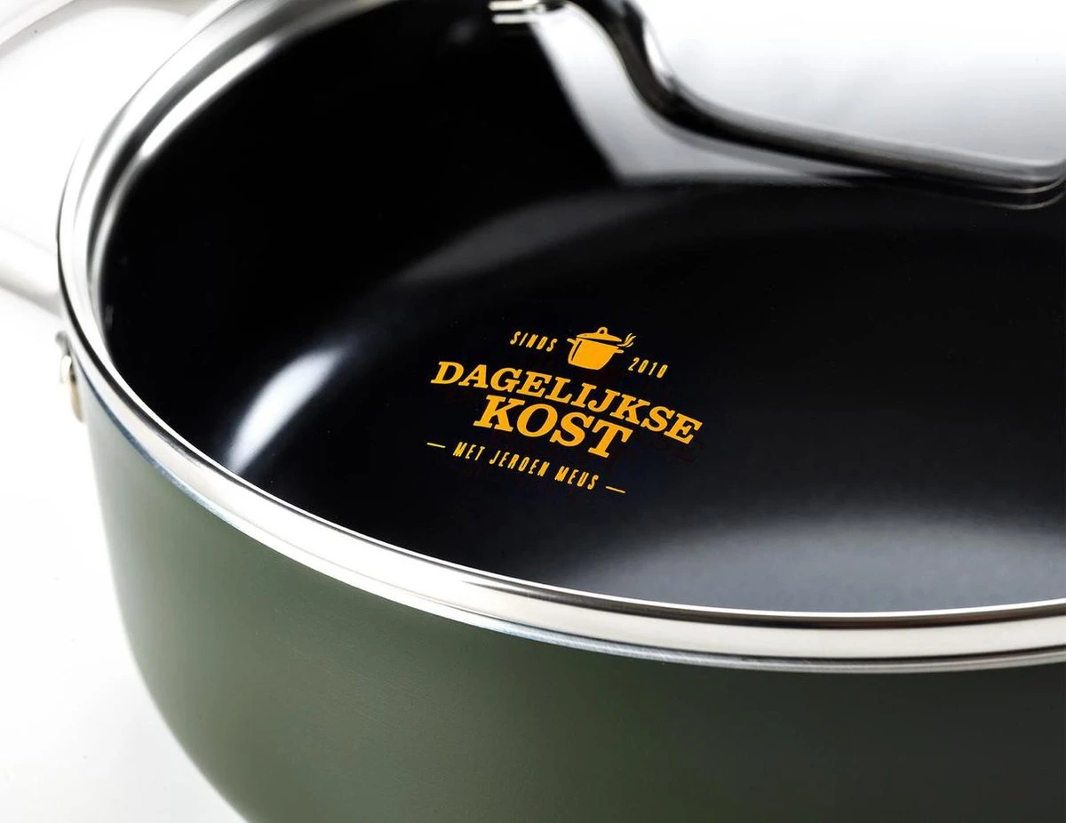 Dagelijkse Kost Door Jeroen Meus - Hapjespan Met Deksel ø24cm - Inductie - PFAS-vrij 2 Dagelijkse Kost Door Jeroen Meus - Hapjespan Met Deksel ø24cm - Inductie - PFAS-vrij - Afbeelding 2