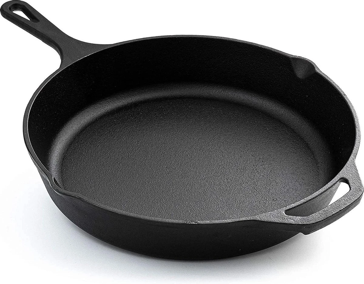 Nuovva Cast Iron Skillet / Gietijzeren Pan - 32cm 1 Nuovva Cast Iron Skillet / Gietijzeren Pan - 32cm