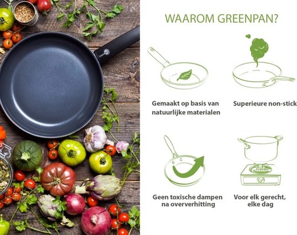 GreenPan Cambridge Koekenpan 20cm - Zwart - Inductie - PFAS-vrij 15 GreenPan Cambridge Koekenpan 20cm - Zwart - Inductie - PFAS-vrij - Afbeelding 15