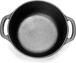 Gietijzeren Braadpan - 28 Cm - Pure Gietijzer - Niet Geëmailleerd - Geschikt Voor Inductie - Stoofpan Met Deksel - Sudderpan - Zwart -Huis Keuken 1200x989 3