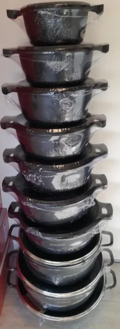 Royalty Line - Marble Soep/braadpan - Met Glazen Deksel Zwart - 20 CM. RL-BS20ML -Huis Keuken 438x1200