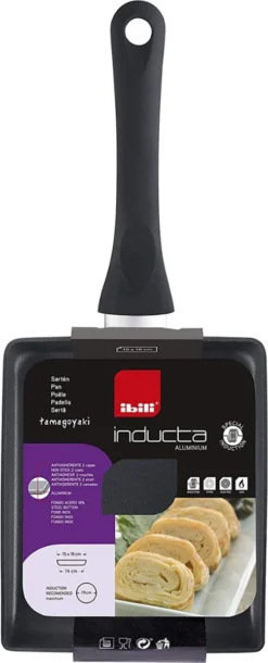 Merkloos TIB Japanse Stijl Omeletpan - Eierpan - Tamagoyaki - Geschikt Voor Inductie -Huis Keuken 486x1200