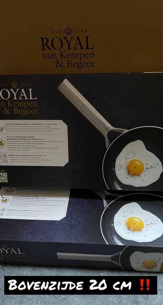Royal Van Kempen En Begeer - Koekenpan - 20 Cm 2 Royal Van Kempen En Begeer - Koekenpan - 20 Cm - Afbeelding 2