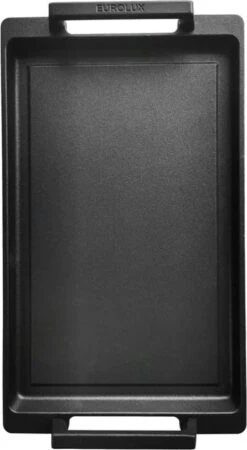 Eurolux Teppanyaki Plaat Met Grepen - 41 X 24 X 2.5 Cm - Zwart - Aluminium - Geschikt Voor Alle Warmtebronnen -Huis Keuken 658x1200