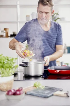 BK Flow Cool Pannenset - 4-delig – RVS Deksels - Veilig Afgietsysteem - Geschikt Voor Alle Warmtebronnen -Huis Keuken 799x1200