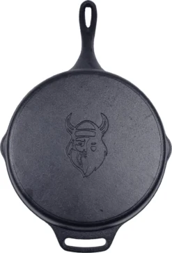 Valhal Outdoor Skillet / Koekenpan Met Steel - Gietijzer, Diameter 30cm - VH30 -Huis Keuken 814x1200
