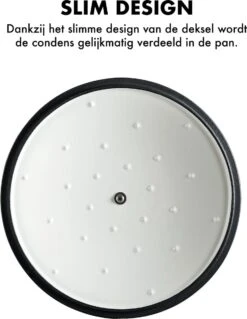 MOA Gietijzeren Braadpan - Inhoud 7,2 Liter - 30CM - Rond - Alle Warmtebronnen - Ook Voor Inductie - Gewicht 7,3 Kg - Wit - C30W -Huis Keuken 928x1200