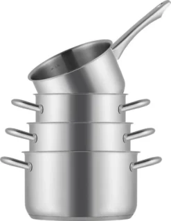 Sola Pannenset Blizz - 4 Delig - Ø Cm - Zilver - RVS - Sandwichbodem -Huis Keuken 933x1200