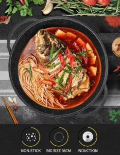 Cheffinger | Luxe Wokpan Met Deksel | 36CM | Alle Warmtebronnen | Oriental -Huis Keuken 935x1200